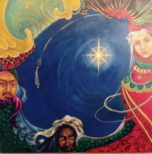 Una misma estrella... Reyes TODOS   acri  lico   tela   110x100 cm.  2014